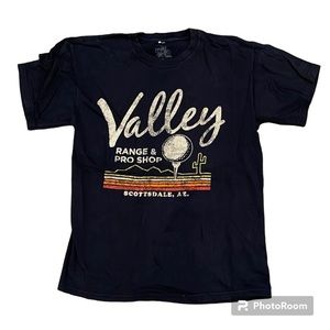 INK Inc. Valley Golf Course TShirt Navy Blue Short Sleeve Size Medium